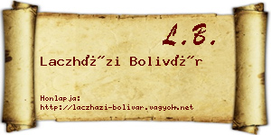 Laczházi Bolivár névjegykártya